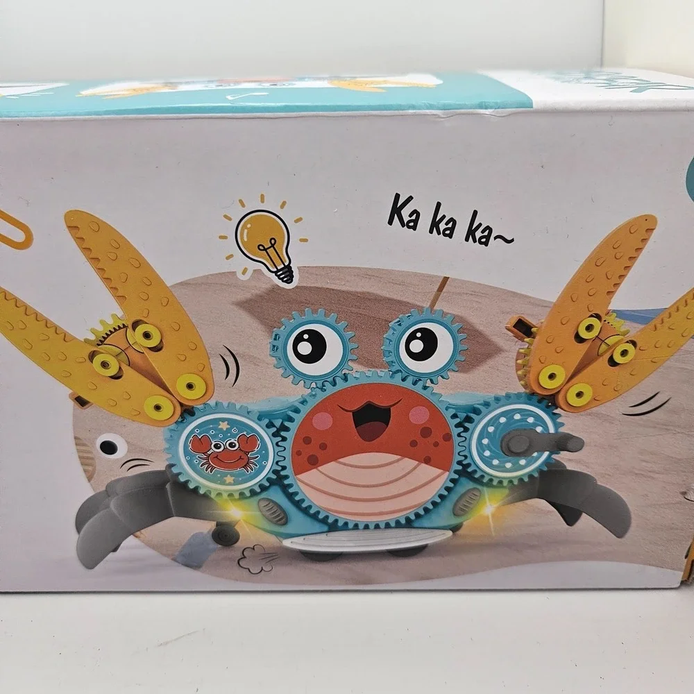 Crab Gear Logical Thinking Toy Walking Musical Light Up Obstacle Sensor 3+‎ New